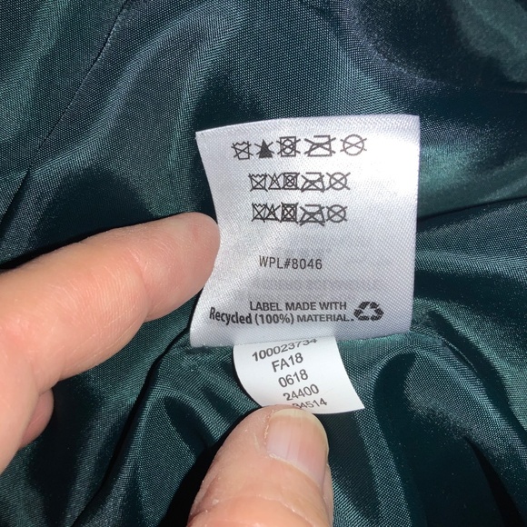 INC International Concepts Green Suede O-Ring belt Trench Coat Sz M lined - Picture 12 of 12